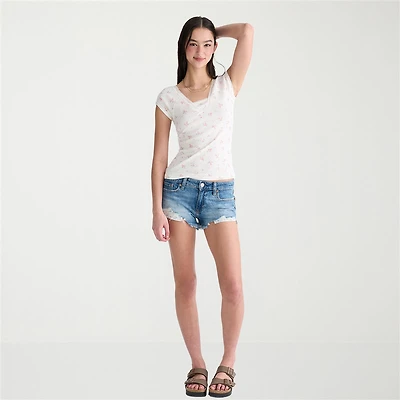 AEROPOSTALE Womens Low Rise Juniors Denim Short