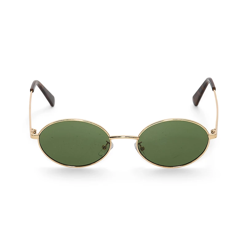 BCBGeneration Slim Metal Womens UV Protection Oval Sunglasses