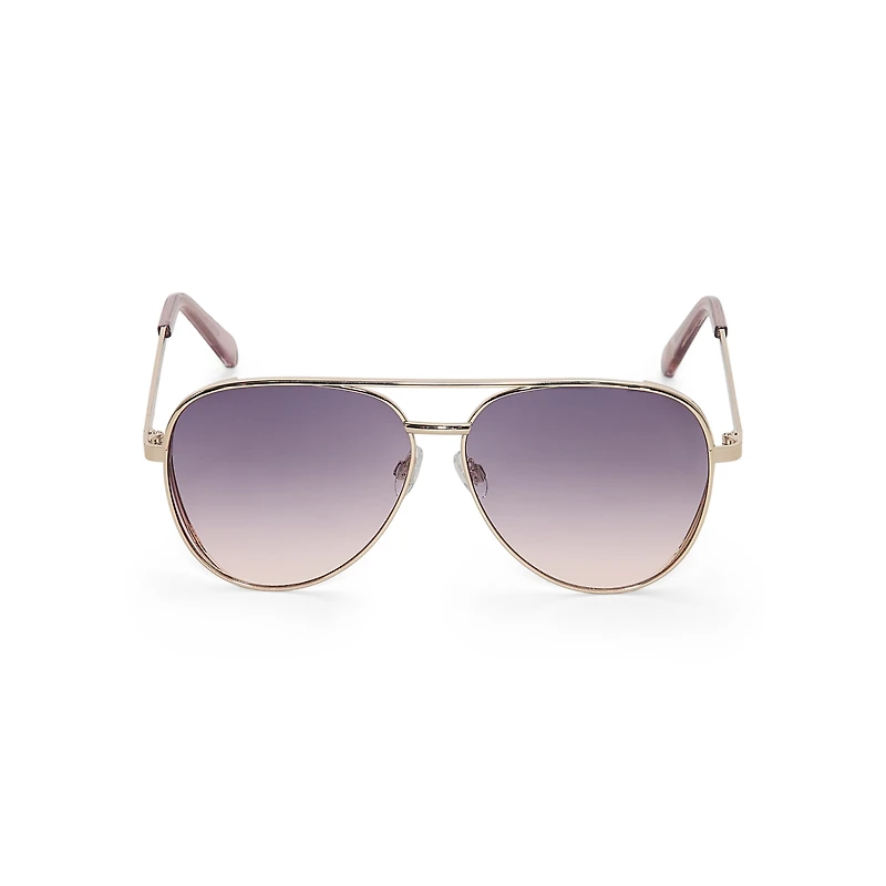 BCBGeneration With Cut-Out Detail Womens UV Protection Aviator Sunglasses