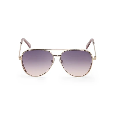 BCBGeneration With Cut-Out Detail Womens UV PROTECTION Aviator Sunglasses