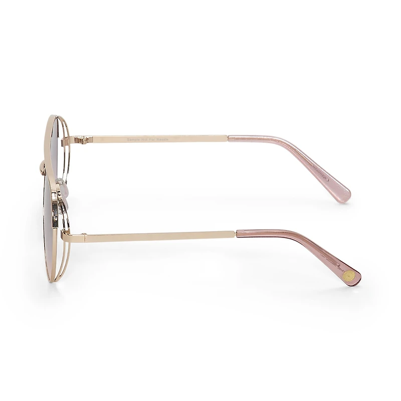 BCBGeneration With Cut-Out Detail Womens UV Protection Aviator Sunglasses