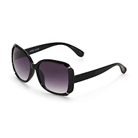 Adrienne Vittadini Femme Rectangle Metal Bar N Quilted Detail Womens UV Protection Square Sunglasses