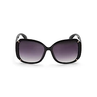Adrienne Vittadini Femme Rectangle Metal Bar N Quilted Detail Womens UV Protection Square Sunglasses