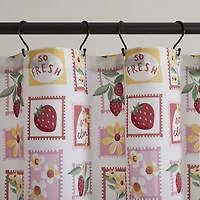 Home Expressions Stamps & Berries Shower Curtain