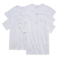 Hanes Ultimate Little & Big Boys 5 Pack Moisture-Wicking Crew Neck Short Sleeve T-Shirt