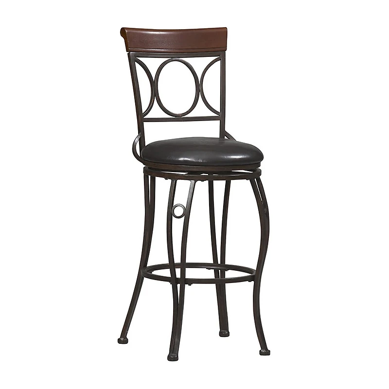 Circles-Back Swivel Barstool
