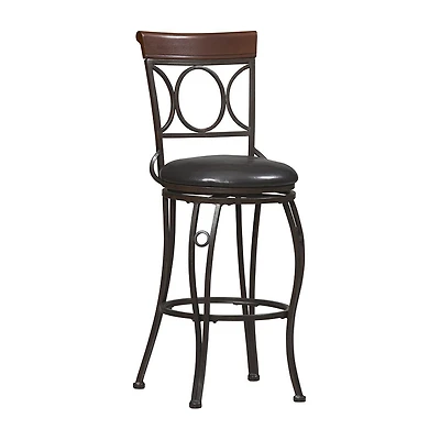 Circles-Back Swivel Barstool