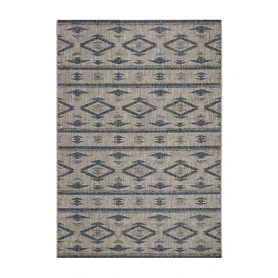 Safavieh Courtyard Collection Easton Geometric Indoor/Outdoor Area Rug