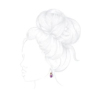 Sparkle Allure Womens Blue Pure Silver Over Brass Pear Drop Earrings