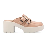 Journee Collection Brydie Womens Moc Closed Toe Block Heel Pumps