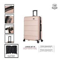 InUSA Elysian 28 Inch Hardside Expandable Lightweight Checked Spinner Luggage