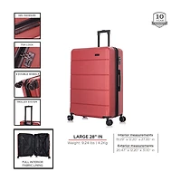 InUSA Elysian 28 Inch Hardside Expandable Lightweight Checked Spinner Luggage