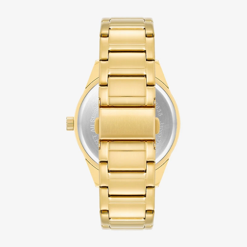 Armitron Mens Gold Tone Stainless Steel Bracelet Watch 20/5597bkgp
