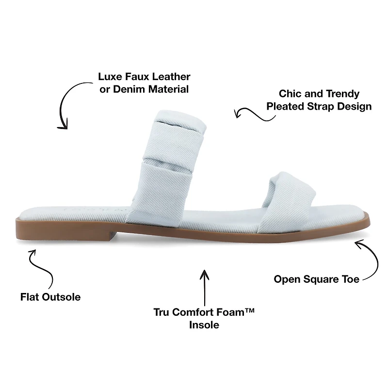 Journee Collection Womens Pegie Flat Sandals