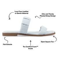 Journee Collection Womens Pegie Flat Sandals