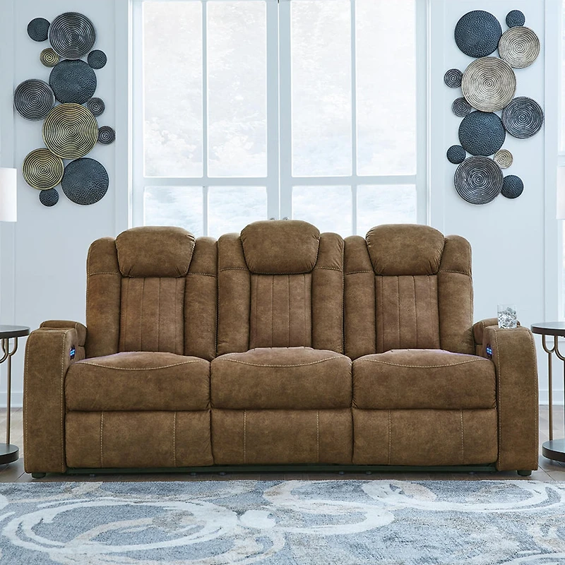 Signature Design By Ashley® Wolfridge Dual Power Reclining Sofa
