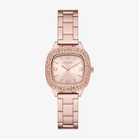 Geneva Womens Crystal Accent Rose Goldtone Bracelet Watch Fmdjm292