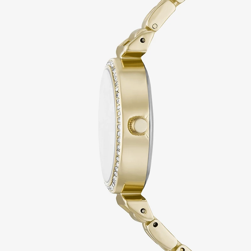 Geneva Womens Crystal Accent Gold Tone Bracelet Watch Fmdjm293
