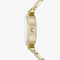Geneva Womens Crystal Accent Gold Tone Bracelet Watch Fmdjm293