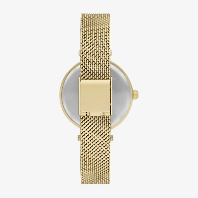 Geneva Womens Crystal Accent Gold Tone Stainless Steel Bracelet Watch Fmdjm297