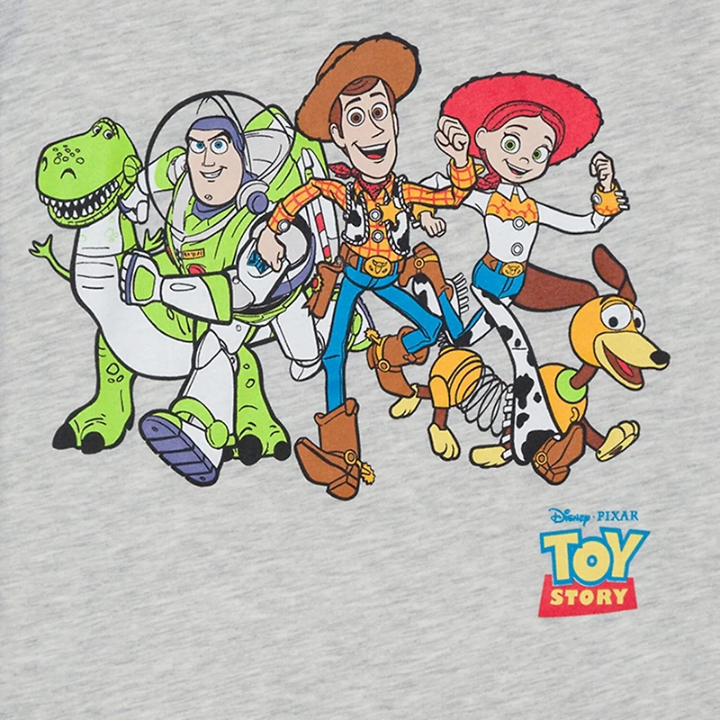 Disney Collection Little & Big Kid Boys Crew Neck Short Sleeve Regular Fit Buzz Lightyear Jessie Rex Graphic T-Shirt