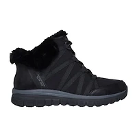Skechers Womens Graceful Flat Heel Lace Up Boots