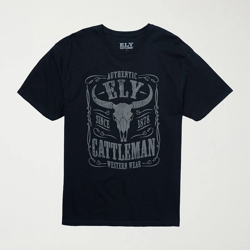 Ely Cattleman Mens Crew Neck Short Sleeve T-Shirt