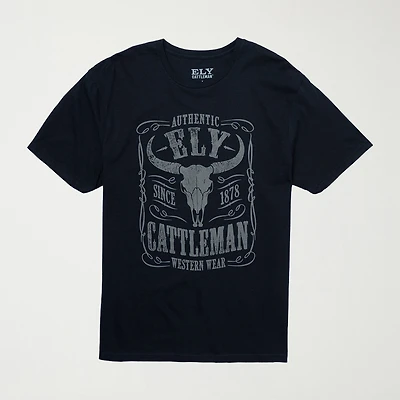 Ely Cattleman Mens Crew Neck Short Sleeve T-Shirt