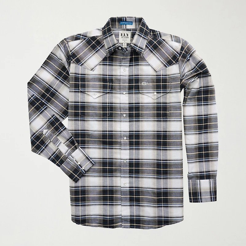 Ely Cattleman Tall Mens Long Sleeve Western Shirt