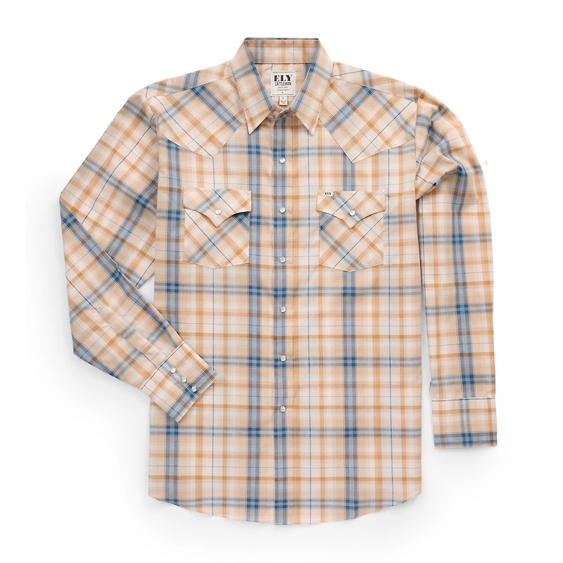 Ely Cattleman Tall Mens Long Sleeve Western Shirt