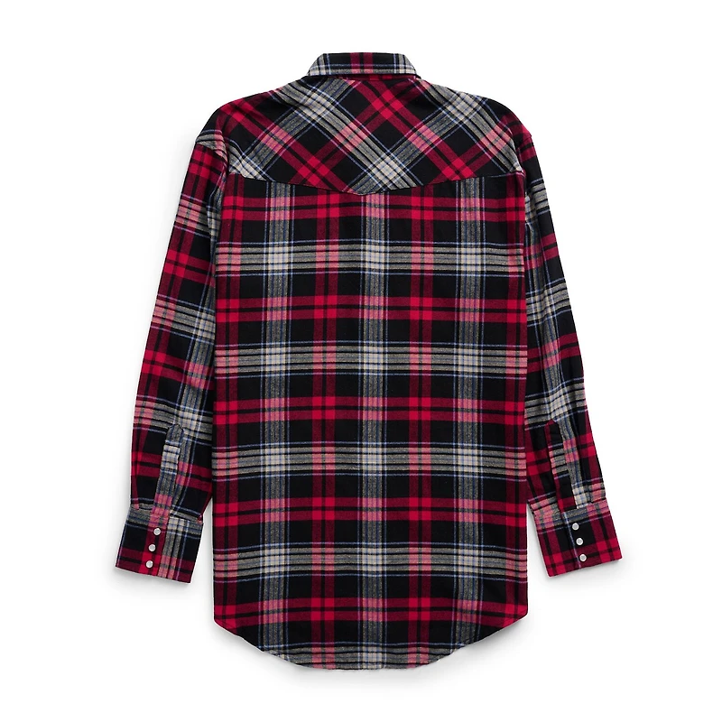 Ely Cattleman Mens Long Sleeve Classic Fit Tall Flannel Shirt