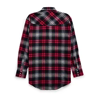 Ely Cattleman Mens Long Sleeve Classic Fit Tall Flannel Shirt
