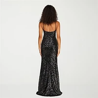 B. Smart Womens Juniors Sleeveless Sequin Slip Dress