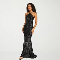 B. Smart Womens Juniors Sleeveless Sequin Slip Dress
