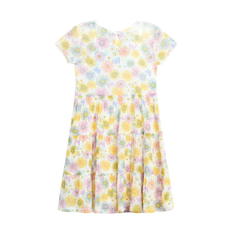by&by girl Little Girls Cap Floral 2-pc. Dress Set