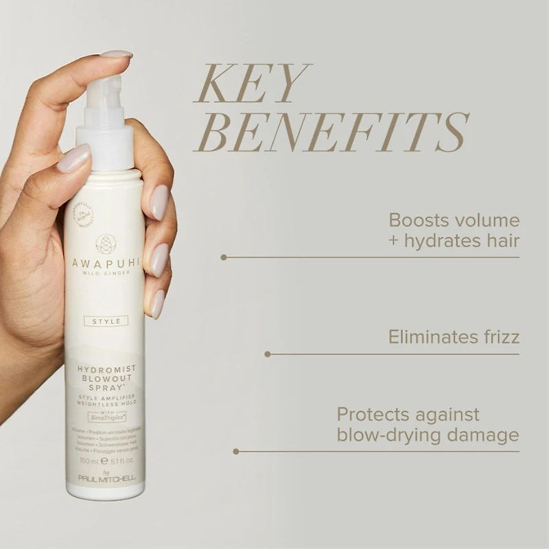 Paul Mitchell Awapuhi Hydromist Blow-Out Spray Styling Product 5.1 oz.