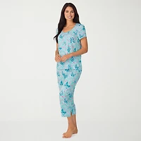Cuddl Duds Womens Short Sleeve 2-pc. Pajama Set