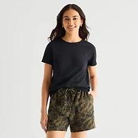 A.N.A Womens Easy-on + Easy-off Crew Neck Short Sleeve Adaptive T-Shirt