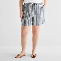 A.N.A Womens Plus High Rise 5" Pull-On Short