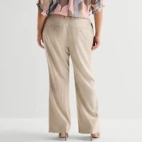 Worthington Plus Womens Modern Perfect Trouser
