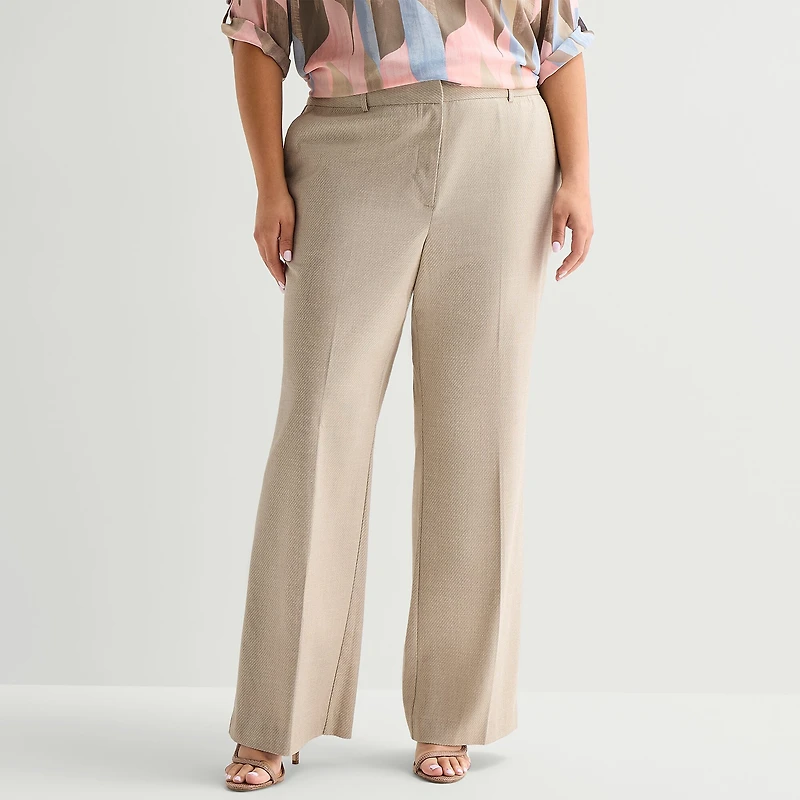 Worthington Plus Womens Modern Perfect Trouser