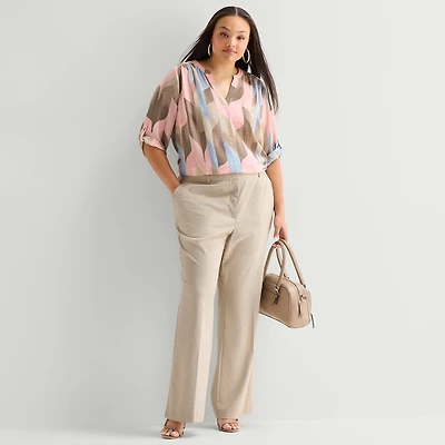 Worthington Plus Womens Modern Perfect Trouser