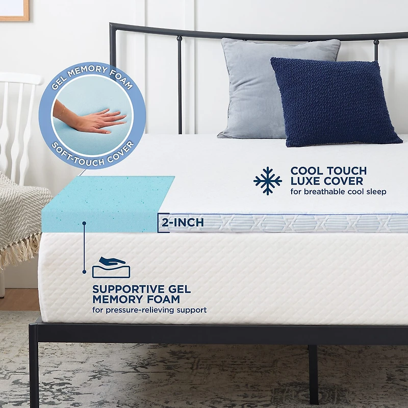 Comfort Touch by Therapedic™ 2" Cool Gel Foam Topper