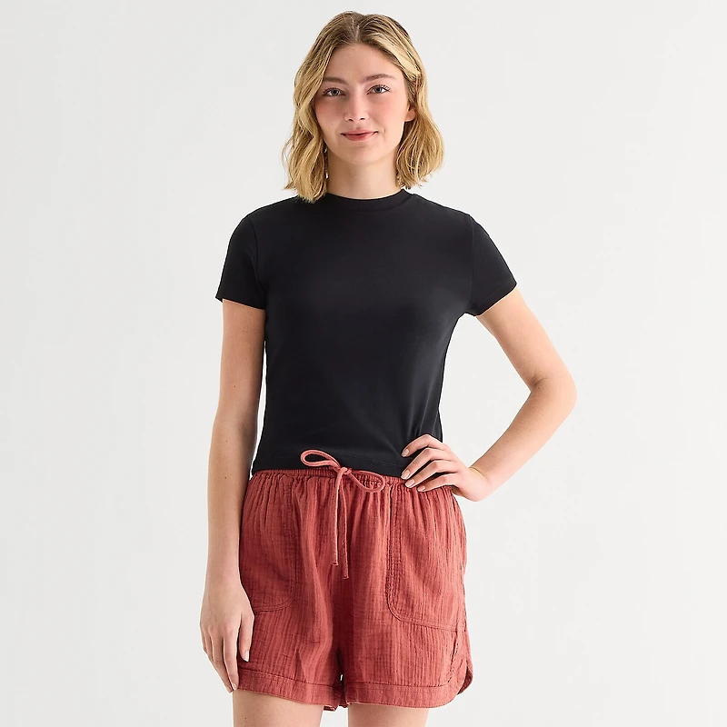 a.n.a Perfect Tee Womens Tall Crew Neck Short Sleeve T-Shirt