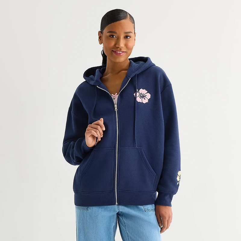 Forever 21 Womens Juniors Long Sleeve Zipper Hoodie