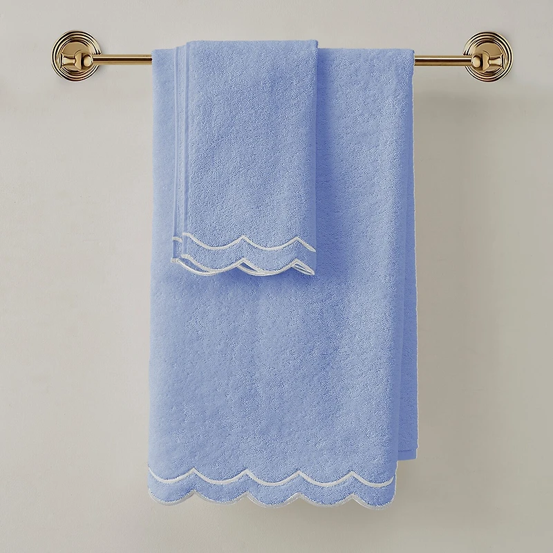 Peri Home Scallop 2-pc. Bordered Bath Towel