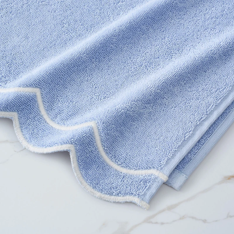 Peri Home Scallop 2-pc. Bordered Bath Towel