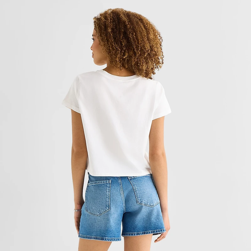 a.n.a Womens Crew Neck Short Sleeve T-Shirt