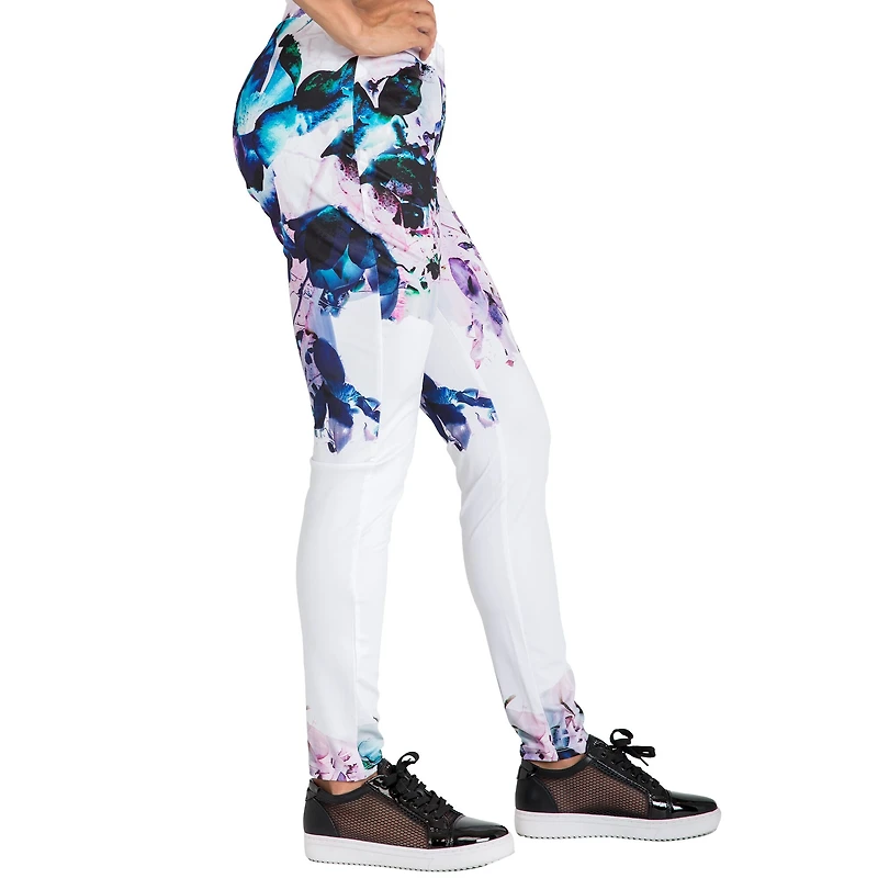 Poetic Justice Womens Stretch Fabric Skinny Mid Rise Track Pant