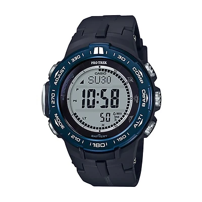 Casio Pro Trek Mens Black Strap Watch Prw3100yb-1